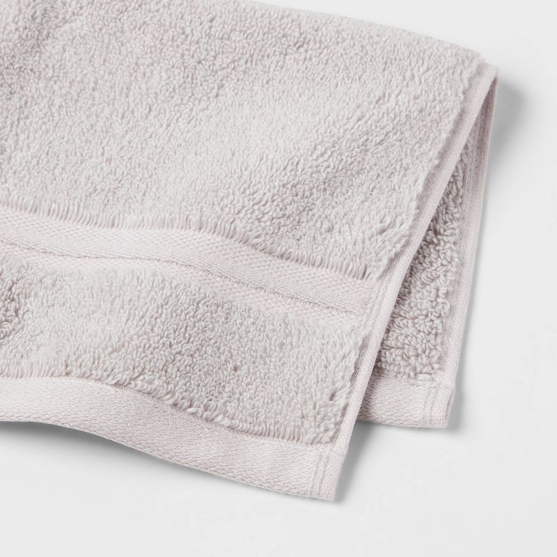 slide 3 of 4, Spa Plush Washcloth Light Gray - Threshold™: 100% Cotton, Heavyweight 550-800 GSM, OEKO-TEX Certified, 1 ct