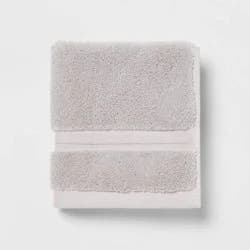 Spa Plush Washcloth Light Gray - Threshold™