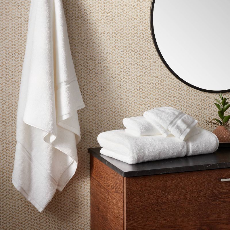 slide 2 of 4, Spa Plush Bath Towel White - Threshold™: Heavyweight Cotton, Terry Construction, OEKO-TEX Certified, 1 ct
