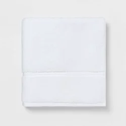 Spa Plush Bath Towel White - Threshold™: Heavyweight Cotton, Terry Construction, OEKO-TEX Certified