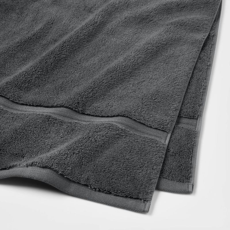 slide 3 of 4, Spa Plush Bath Towel Dark Gray - Threshold™: 100% Cotton, Heavyweight 550-800 GSM, Terry, OEKO-TEX Certified, 1 ct