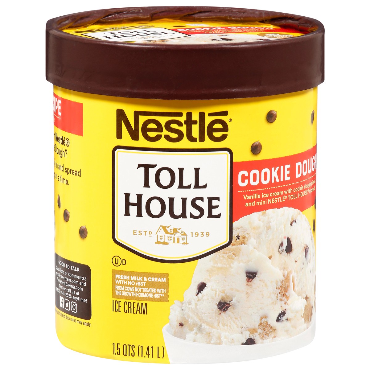 slide 2 of 9, Nestlé Toll House Cookie Dough Frozen Dairy Dessert 1.5 qt, 1.5 qt