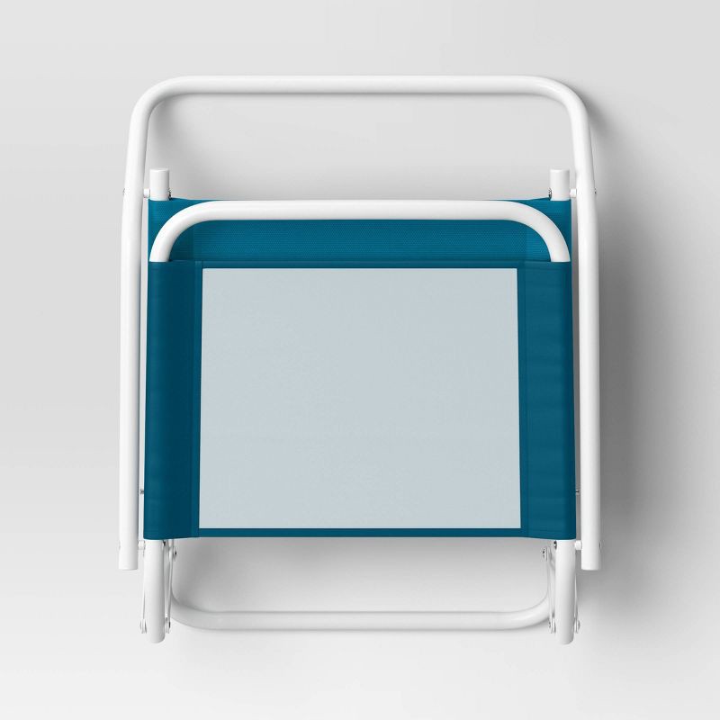 slide 3 of 4, Recycled Fabric Outdoor Portable Beach Chair Turquoise - Sun Squad™: Weather-Resistant, Steel Frame, No Assembly Required, 1 ct