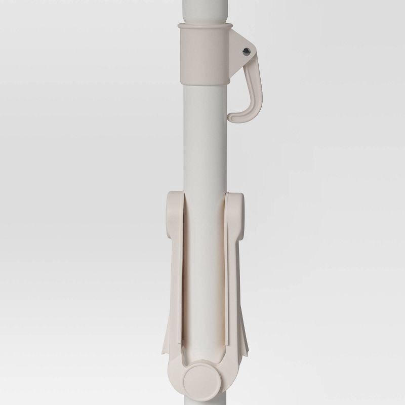 slide 2 of 4, 7'x7' Round Outdoor Patio Beach Umbrella Sun Belt Stripe Yellow - Sun Squad™, 1 ct