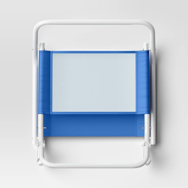 slide 4 of 4, Recycled Fabric Outdoor Portable Beach Chair Blue - Sun Squad™: Weather-Resistant, Foldable, No Assembly Required, 1 ct