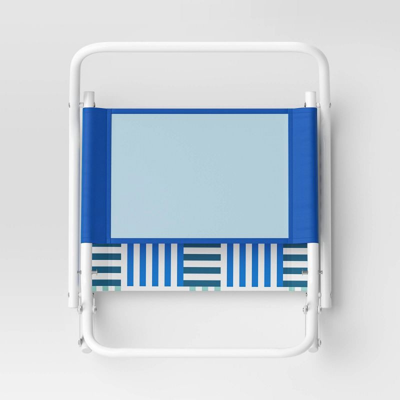 slide 2 of 4, Recycled Fabric Outdoor Portable Beach Chair Broken Stripe Blue - Sun Squad™, 1 ct
