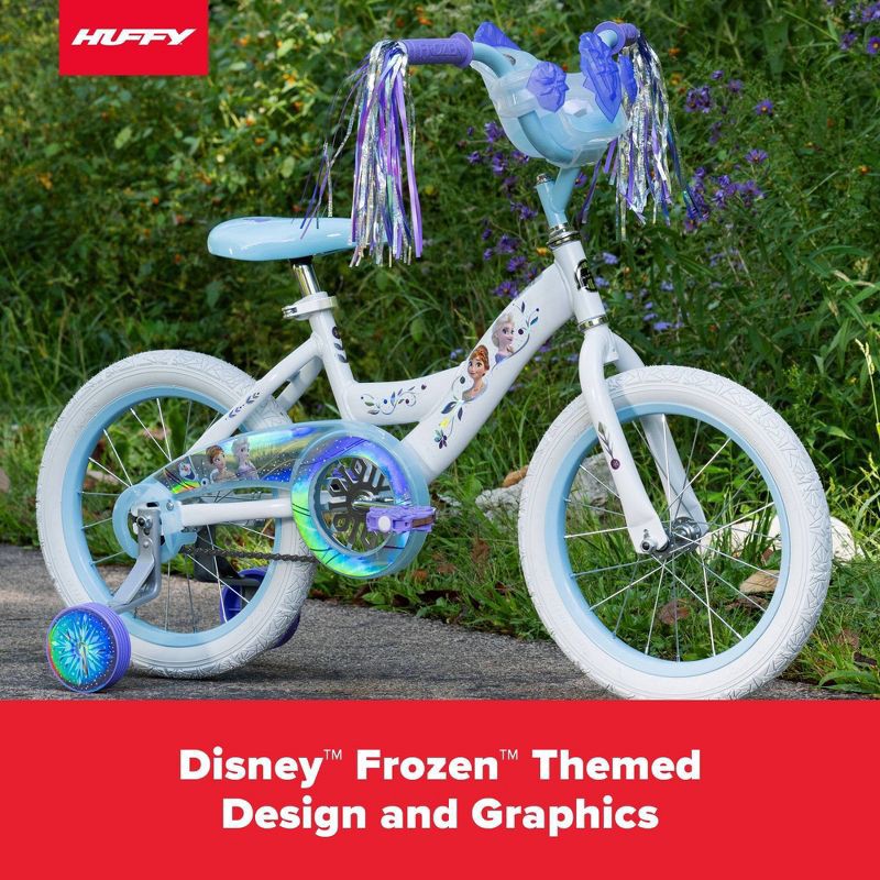 slide 14 of 16, Huffy Disney Frozen Kids' Bike - 16" Wheels - Training Wheels - White, 1 ct