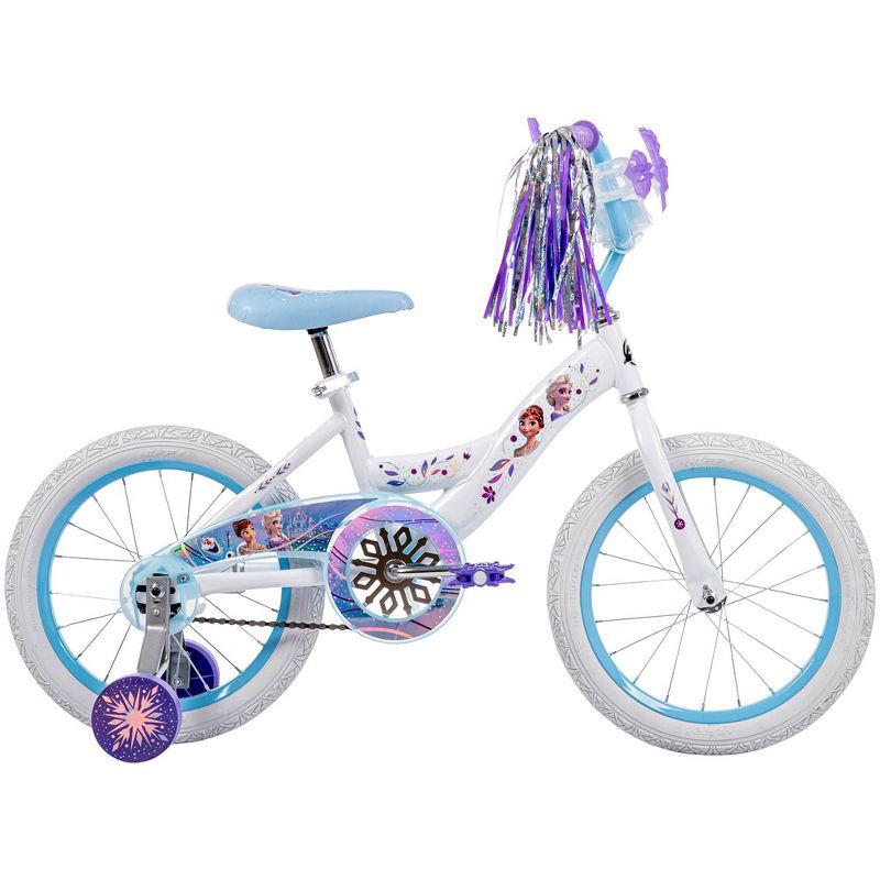 slide 6 of 16, Huffy Disney Frozen Kids' Bike - 16" Wheels - Training Wheels - White, 1 ct