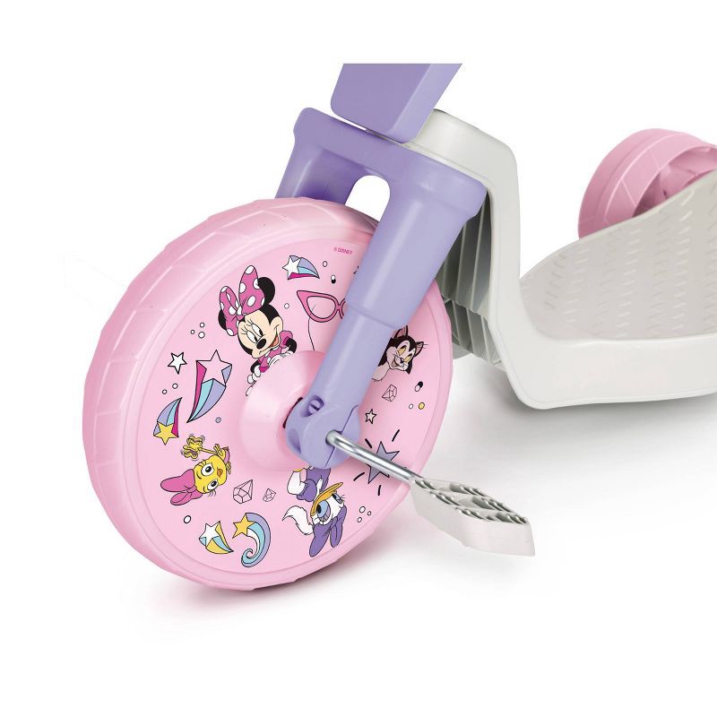 slide 5 of 8, Minnie Mouse 10" Fly Wheel Kids' Tricycle with Electronic Sound - Pink/Purple, 1 ct