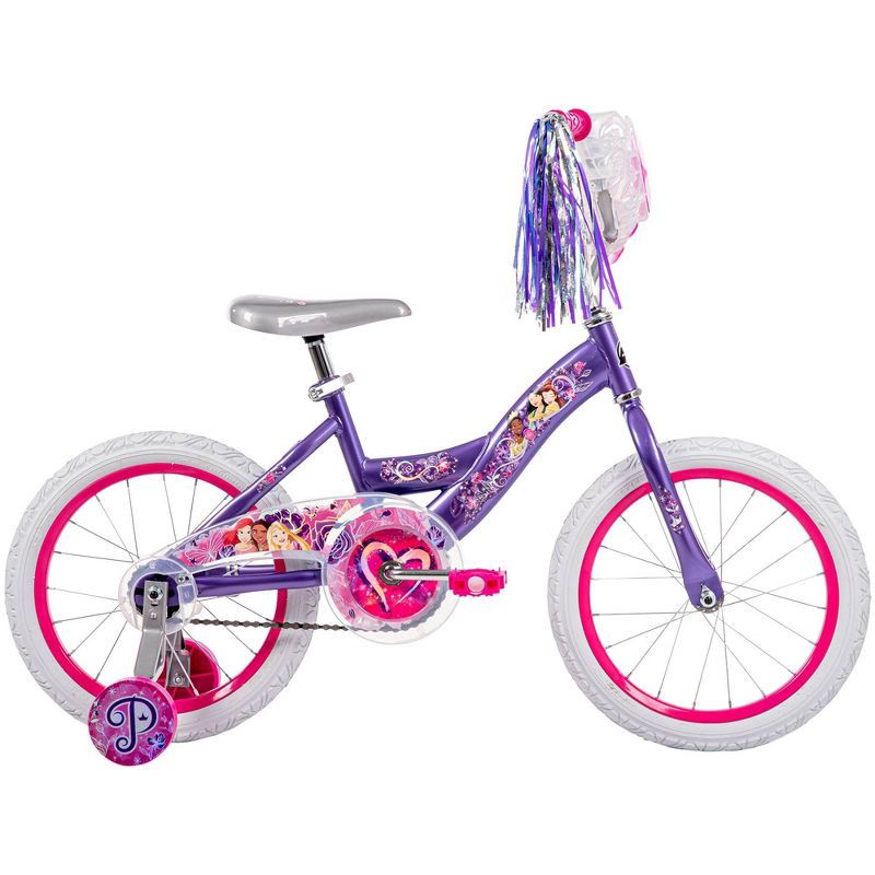 slide 6 of 17, Huffy Disney Princess Kids' Bike - 16" Wheels - Training Wheels - Purple, 1 ct