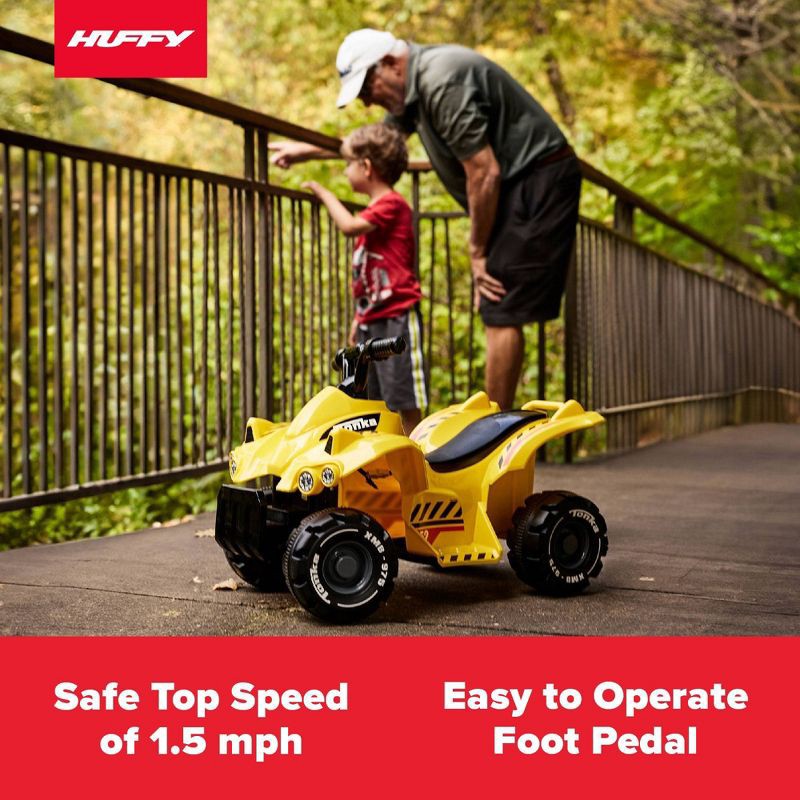 slide 10 of 11, Huffy Tonka Truck Battery Ride-On Quad - 6V - Age 1.5+ Years Old - Yellow, 1 ct