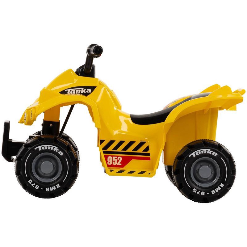 slide 4 of 11, Huffy Tonka Truck Battery Ride-On Quad - 6V - Age 1.5+ Years Old - Yellow, 1 ct