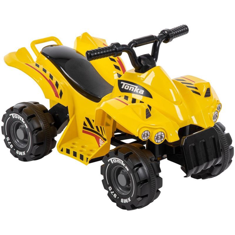 slide 1 of 11, Huffy Tonka Truck Battery Ride-On Quad - 6V - Age 1.5+ Years Old - Yellow, 1 ct