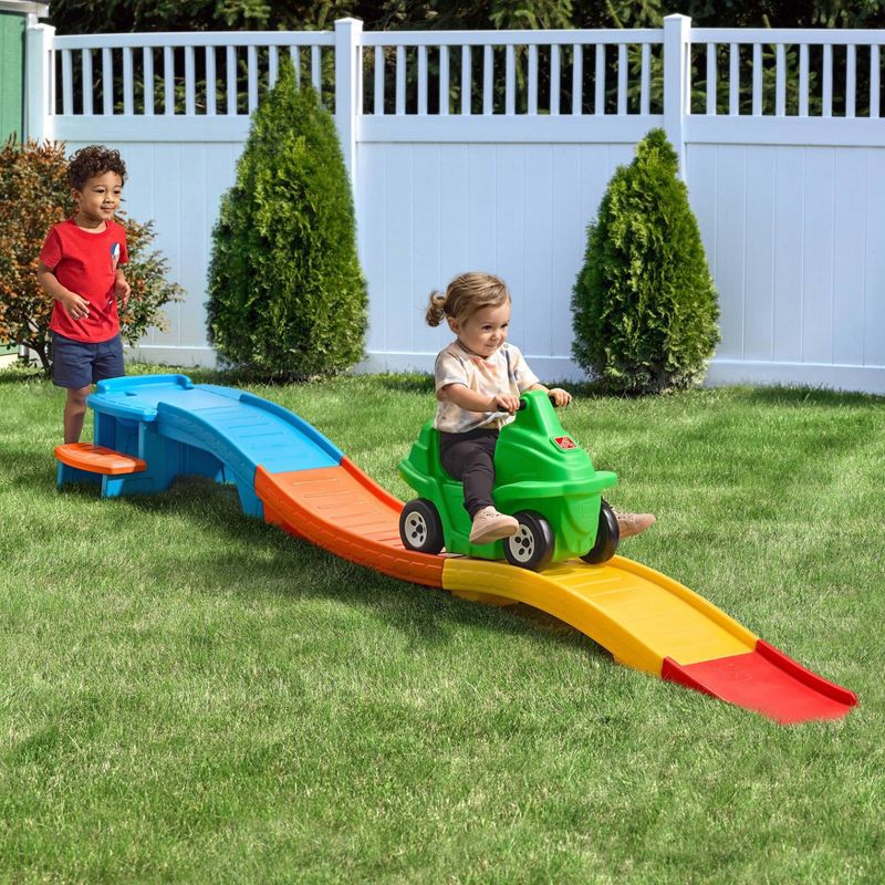 slide 5 of 11, Step2 Racing Green Up & Down Roller Coaster Ride-On: Pedal Push Toy for Ages 2-5, 1 ct