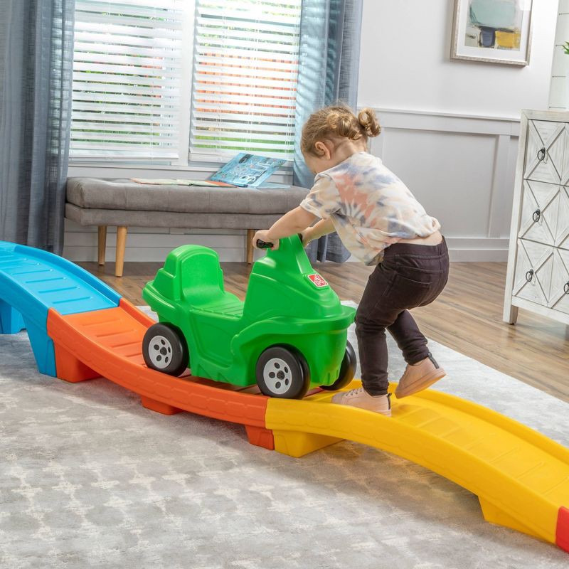 slide 7 of 11, Step2 Racing Green Up & Down Roller Coaster Ride-On: Pedal Push Toy for Ages 2-5, 1 ct
