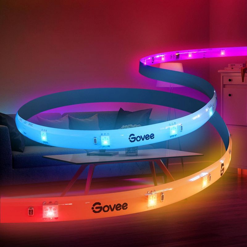 slide 2 of 8, Govee 49.2' Wi-Fi RGBIC LED Strip Light, 1 ct