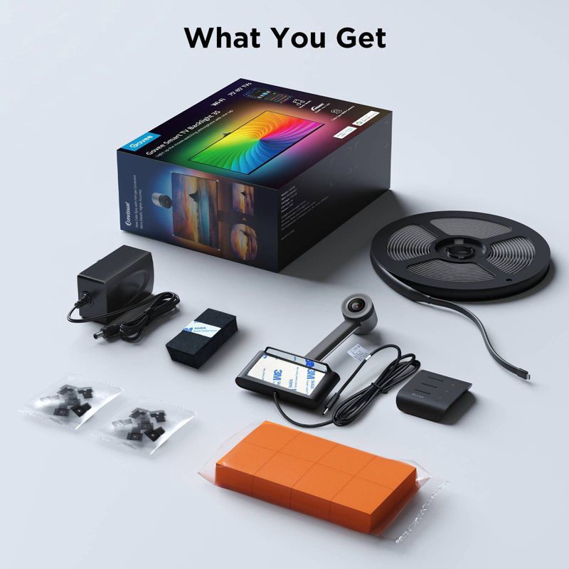 slide 10 of 24, Govee DreamView T1 16.4' TV Backlight: Wi-Fi Bias Lighting, Home Theater Accessory, 1 ct