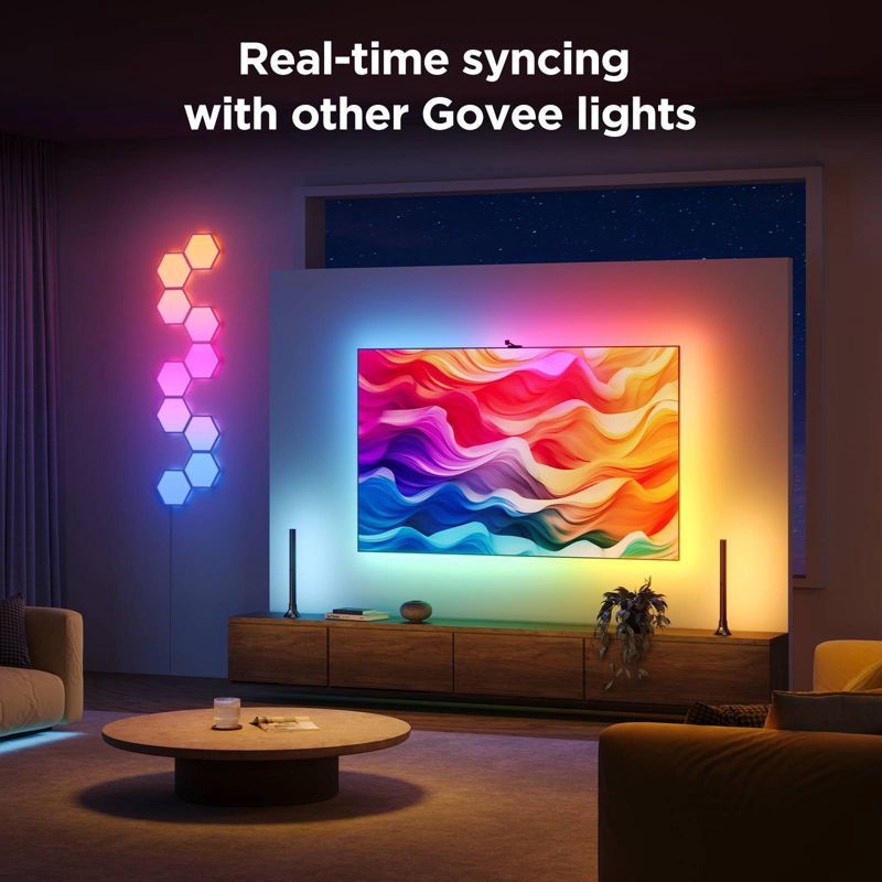 slide 11 of 24, Govee DreamView T1 16.4' TV Backlight: Wi-Fi Bias Lighting, Home Theater Accessory, 1 ct