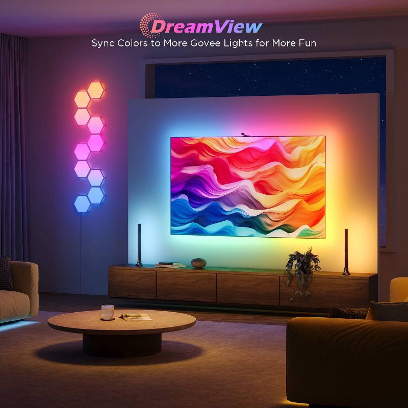 slide 22 of 27, Govee DreamView T1 12.5' TV Backlight: Wi-Fi Bias Lighting, 1 ct