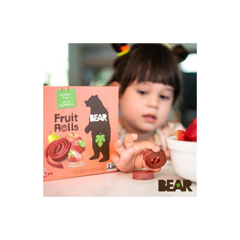 slide 6 of 8, BEAR Strawberry Fruit Rolls - 5ct/3.5oz, 5 ct; 3.5 oz