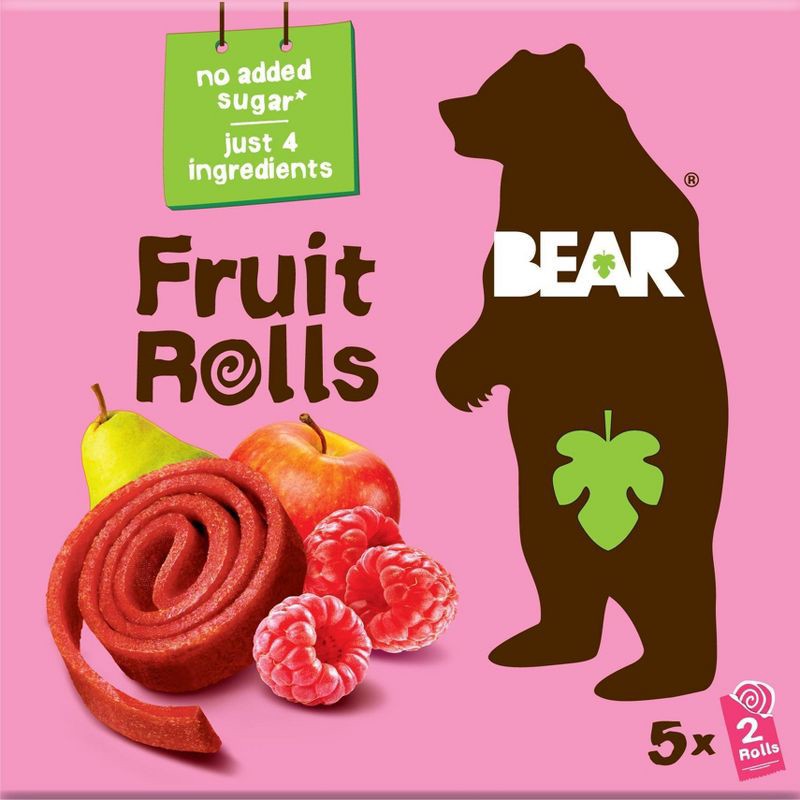 slide 1 of 8, BEAR Raspberry Fruit Rolls - 5ct/3.5oz, 5 ct; 3.5 oz