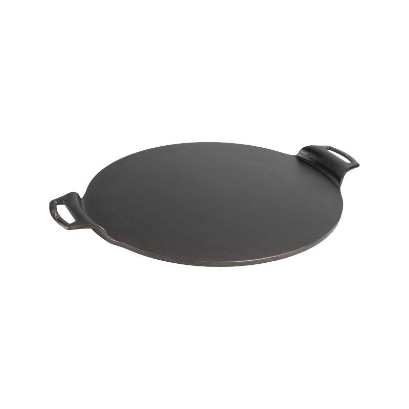 slide 1 of 4, Lodge 15" Seasoned Cast Iron Pizza Pan Black: Round for Oven, Hand Wash, 9.97 lbs, Baking Pans & Stones, 9.97 lb