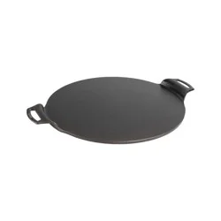 Lodge 15" Seasoned Cast Iron Pizza Pan Black: Round for Oven, Hand Wash, 9.97 lbs, Baking Pans & Stones