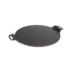 Lodge 15" Seasoned Cast Iron Pizza Pan Black: Round for Oven, Hand Wash, 9.97 lbs, Baking Pans & Stones