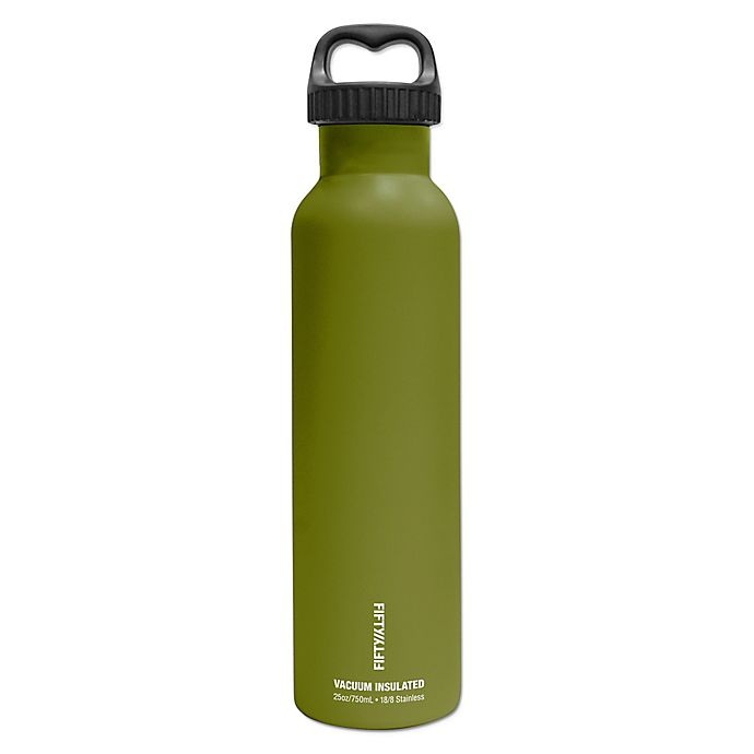 slide 1 of 1, Fifty50 Olive Insulated Bottle, 1 ct