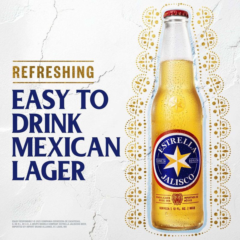 slide 3 of 8, Estrella Jalisco - 24pk/12 fl oz Bottles, 24 ct; 12 fl oz