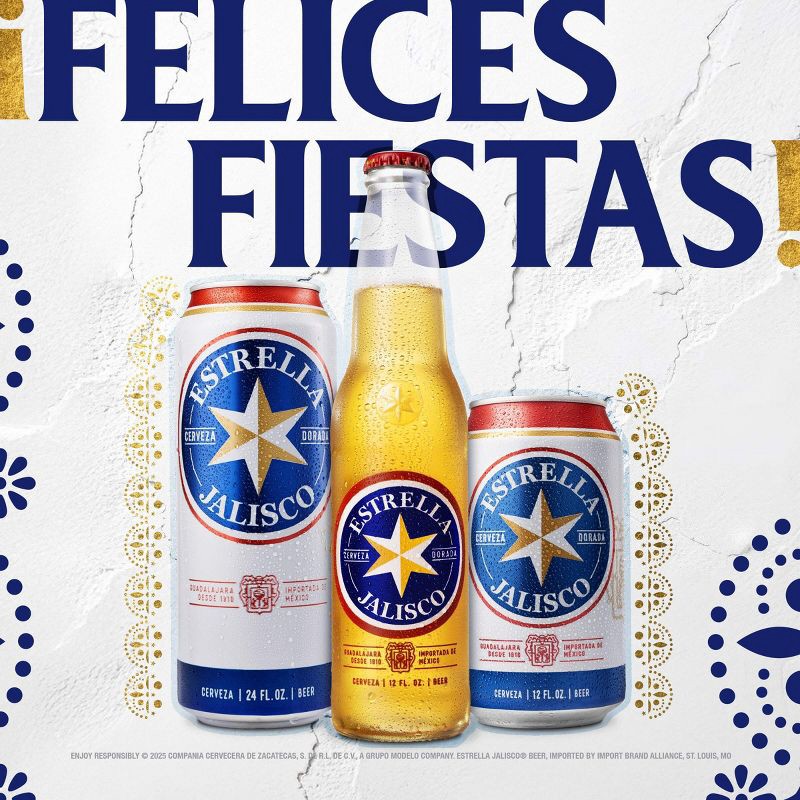 slide 8 of 8, Estrella Jalisco - 24pk/12 fl oz Bottles, 24 ct; 12 fl oz