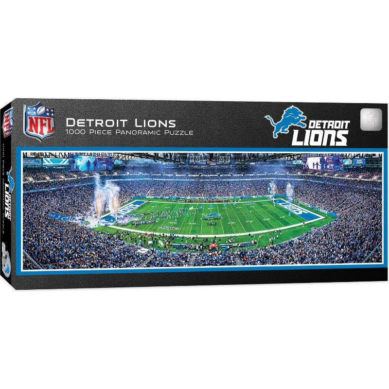 slide 4 of 4, NFL Detroit Lions 1000pc Pano Puzzle Game, 1000 ct