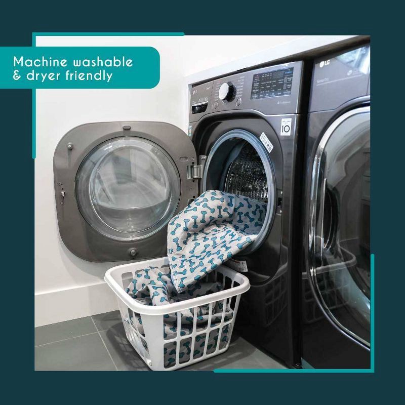 slide 6 of 11, rocket & rex Bone Print Washable Reusable Pee Pads for Dogs - L - Gray - 2ct, 2 ct