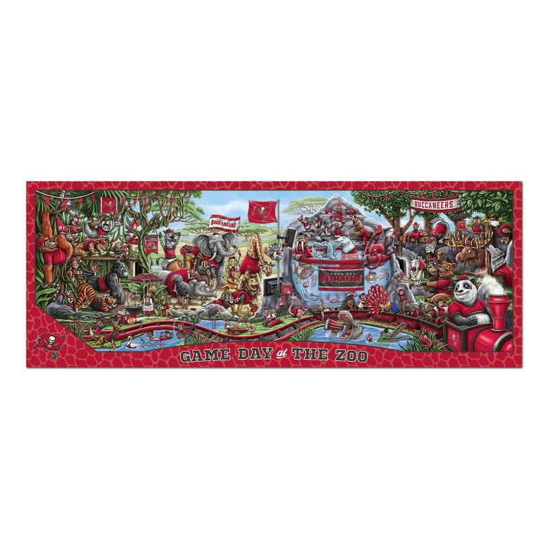 slide 2 of 3, NFL Tampa Bay Buccaneers Game Day at the Zoo 500pc Puzzle: Jigsaw Sports Theme, 500 ct