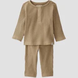 Little Planet by carter's Little Planet by Carter’s Organic Baby 2pc Ribbed Top and Bottom Set - Yellow 9M