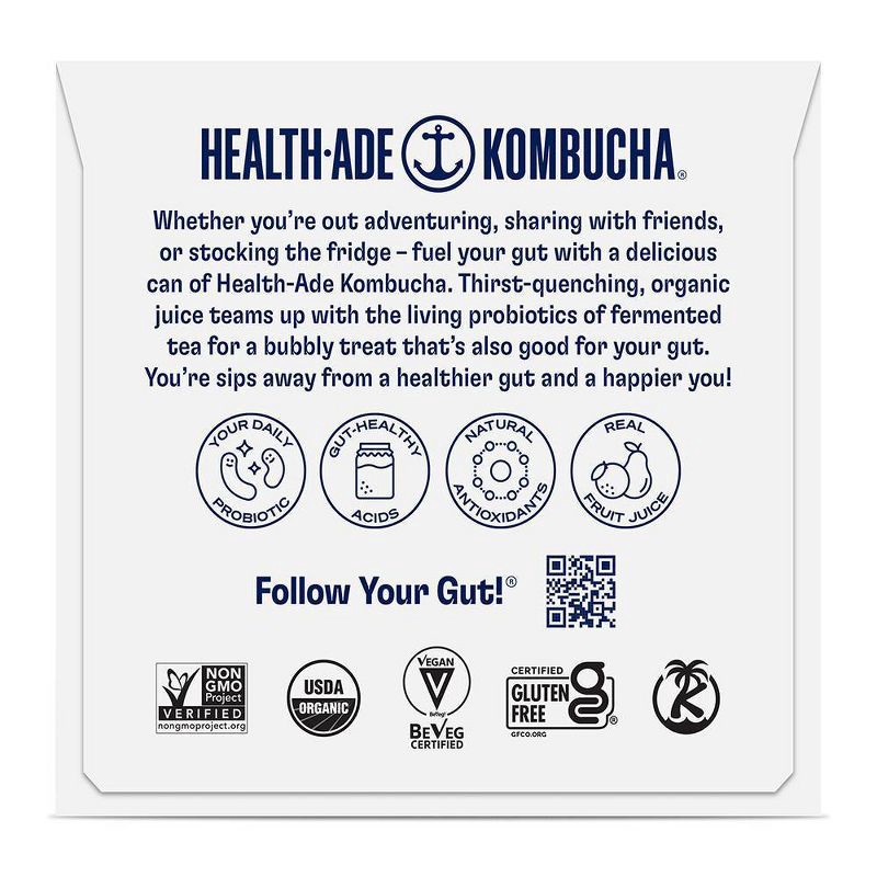 slide 8 of 9, Health-Ade Pink Lady Apple Kombucha - 4ct/11.5 fl oz Cans, 4 ct; 11.5 fl oz