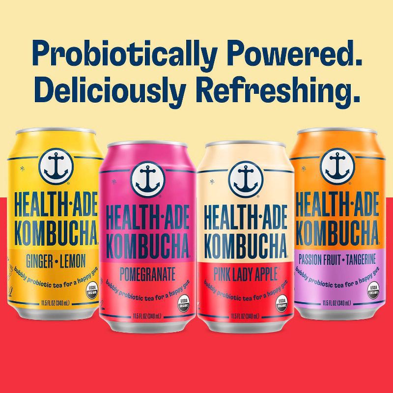 slide 9 of 9, Health-Ade Pink Lady Apple Kombucha - 4ct/11.5 fl oz Cans, 4 ct; 11.5 fl oz