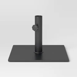 25lb Steel Square Outdoor Patio Market Table Umbrella Base Black - Room Essentials™: Weather-Resistant, No Tools Needed