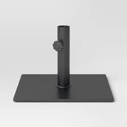 25lb Steel Square Outdoor Patio Market Table Umbrella Base Black - Room Essentials™: Weather-Resistant, No Tools Needed