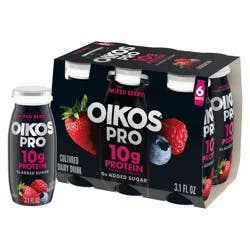 Oikos Pro Mixed Berry Cultured Dairy Drink - 3.1 fl oz/6ct