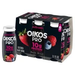 Oikos Pro Mixed Berry Cultured Dairy Drink - 3.1 fl oz/6ct