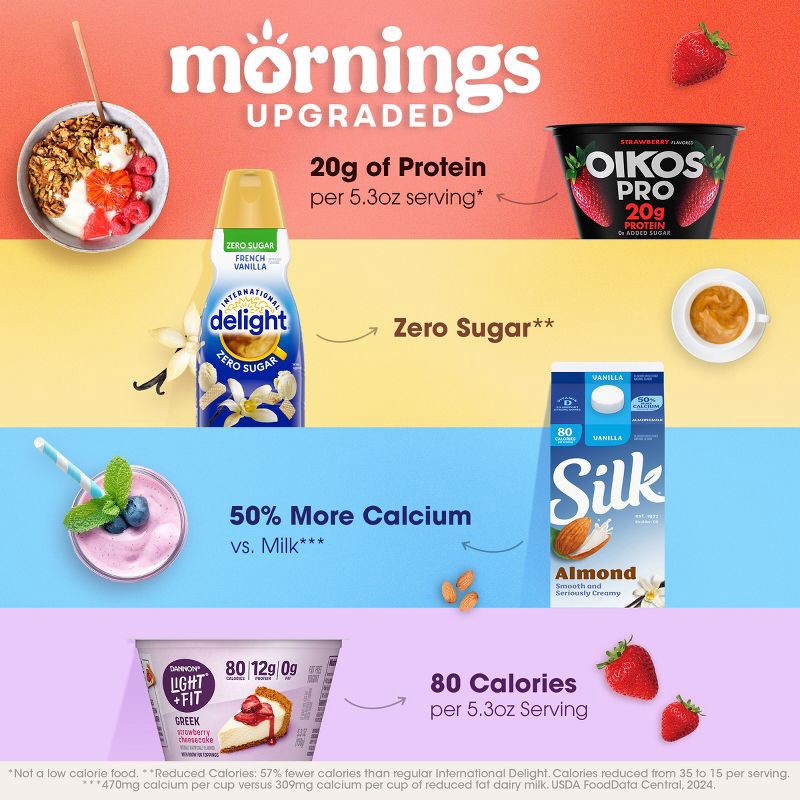 slide 7 of 12, Oikos Pro Strawberry Cultured Dairy Drink - 3.1 fl oz/6ct, 3.1 fl oz, 6 ct