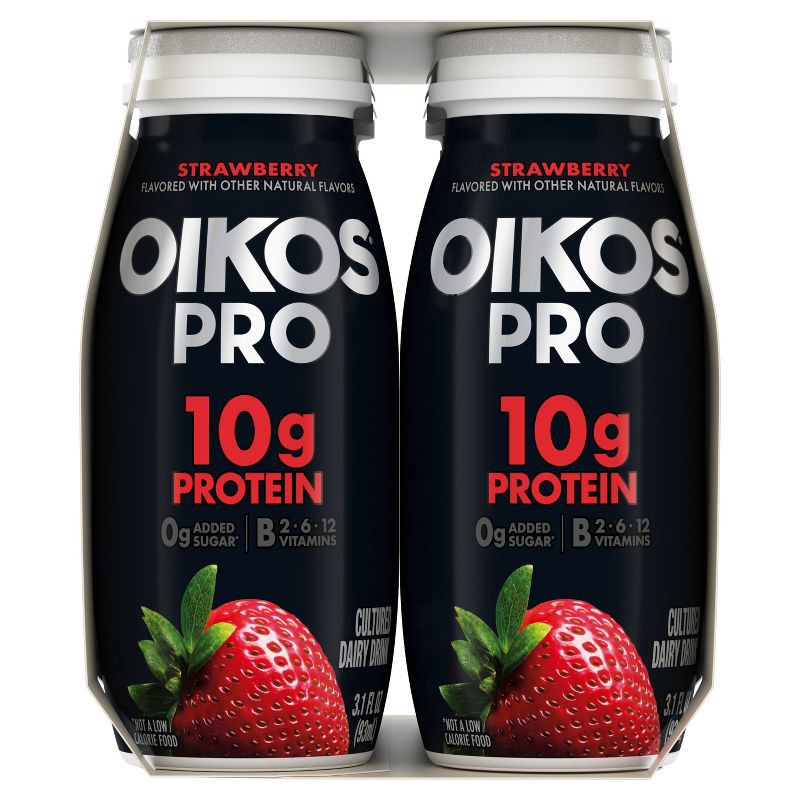 slide 12 of 12, Oikos Pro Strawberry Cultured Dairy Drink - 3.1 fl oz/6ct, 3.1 fl oz, 6 ct