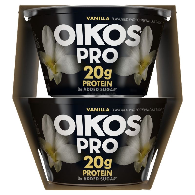 slide 12 of 12, Oikos Pro Vanilla Greek Yogurt - 20g Protein 4ct/5.3oz, 20 gram, 4 ct, 5.3 oz