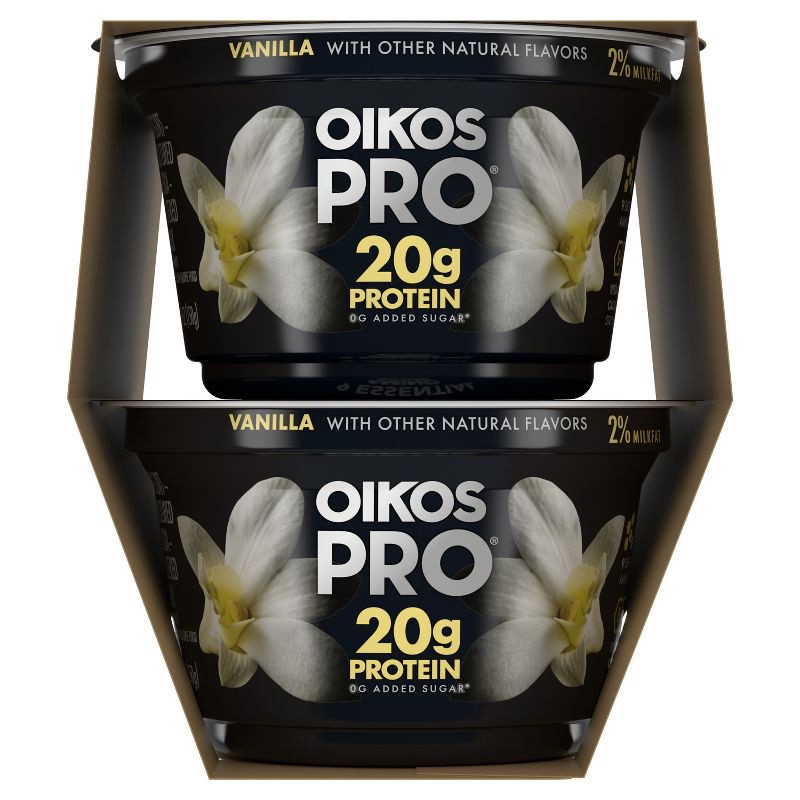 slide 5 of 7, Oikos Pro Vanilla Greek Yogurt - 4ct/5.3oz, 4 ct; 5.3 oz