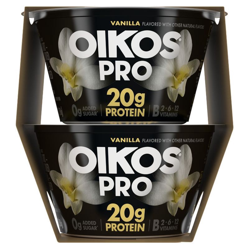 slide 10 of 12, Oikos Pro Vanilla Greek Yogurt - 20g Protein 4ct/5.3oz, 20 gram, 4 ct, 5.3 oz