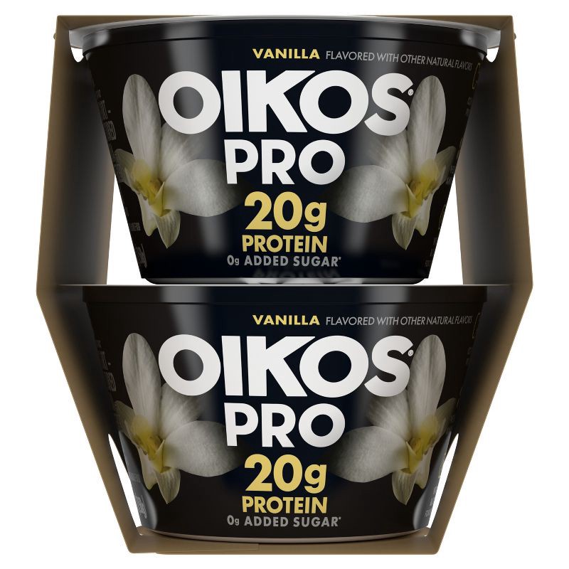 slide 10 of 12, Oikos Pro Vanilla Greek Yogurt - 20g Protein 4ct/5.3oz, 20 gram, 4 ct, 5.3 oz