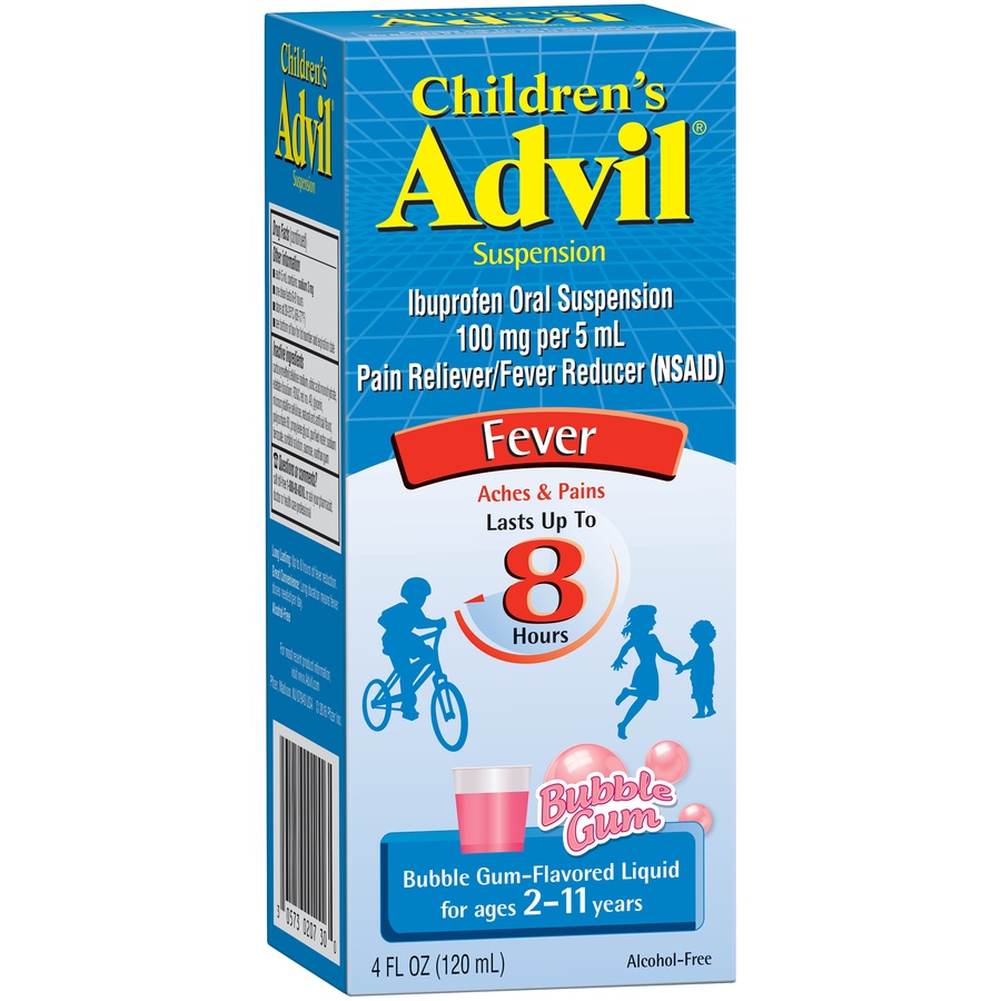 slide 3 of 7, Advil Children's Fever Medicine - Bubblegum Flavor, 4 fl oz