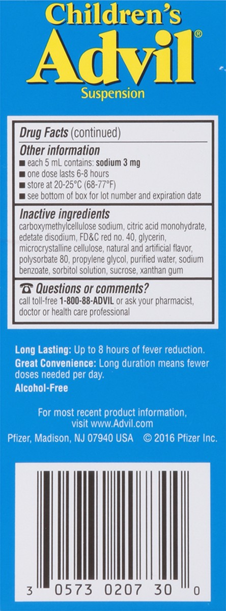 slide 10 of 10, Advil Children's Fever Medicine - Bubblegum Flavor, 4 fl oz