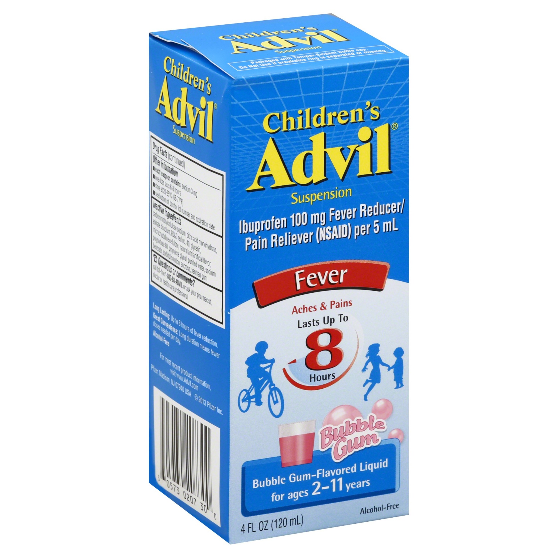 slide 1 of 7, Advil Children's Fever Medicine - Bubblegum Flavor, 4 fl oz
